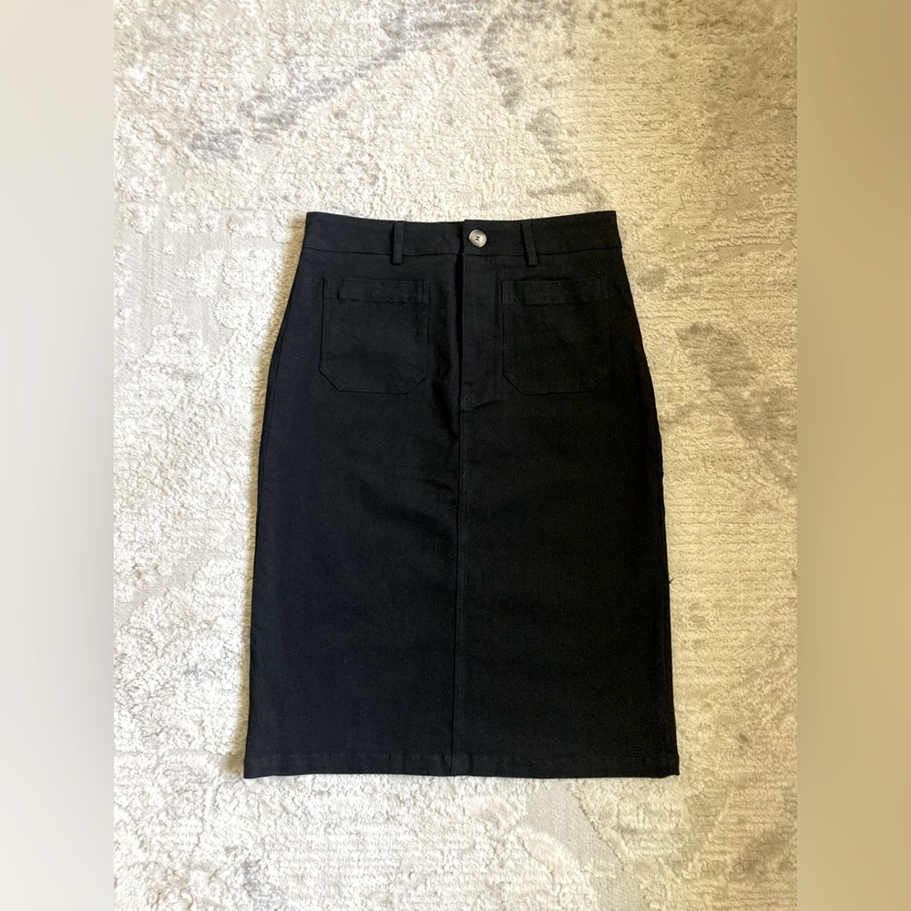 Bohme black denim skirt
